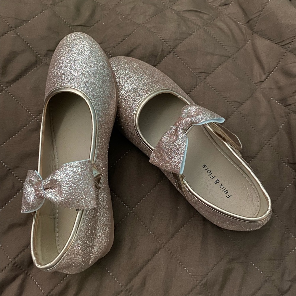 Pink sparkly girl shoes